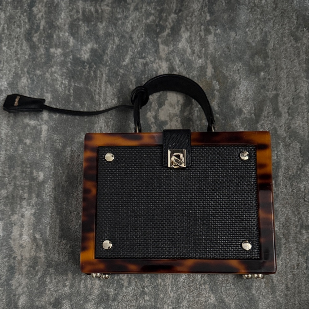 Uterque Black and Brown Clutch